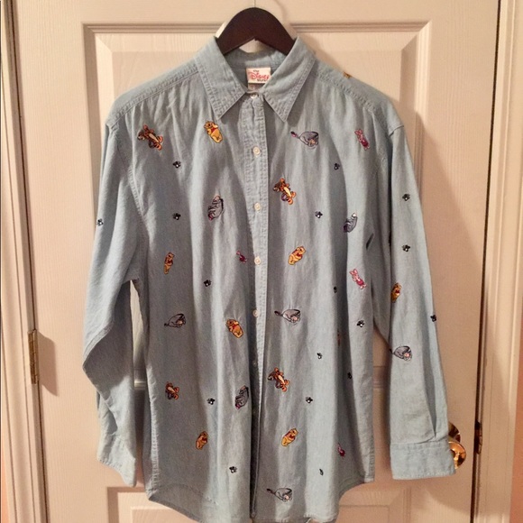The Disney Store Tops - Vintage Winnie the Pooh Chambray Shirt